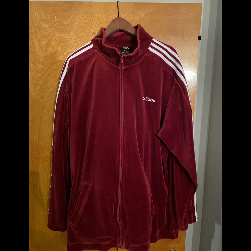 Men’s Adidas velour track suit